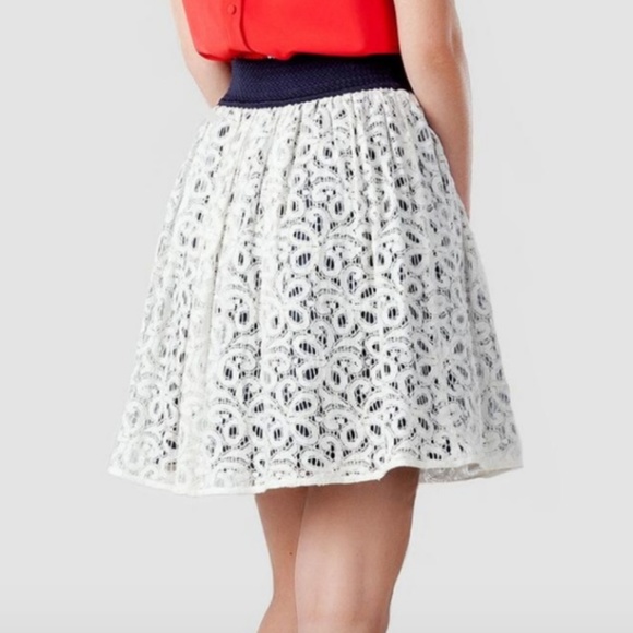 Francesca's Collections Dresses & Skirts - NWT Francesca's ChelseaI Ivory Lace Blue Skirt L